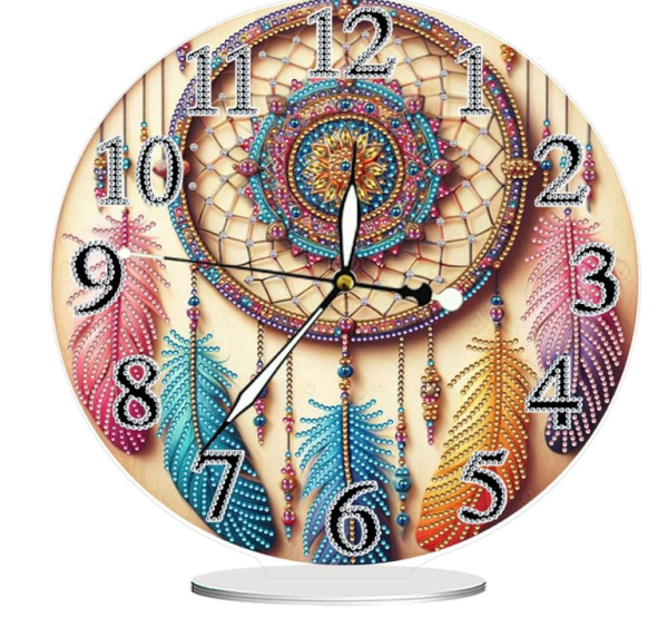 Diamond Painting Leuchtende Uhr Traumfänger